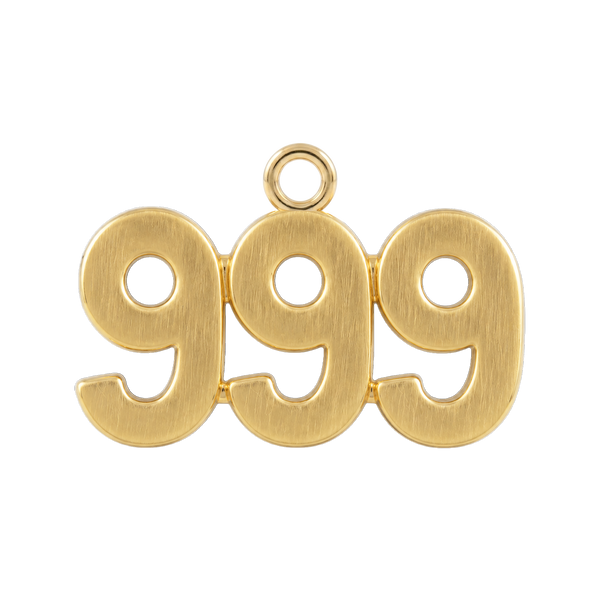 Classic Angel Number Pendants in 14K Gold (20 mm)