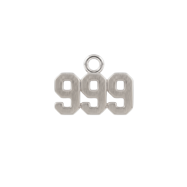 Basic Angel Numbers in Sterling Silver (4.7 mm) (Semi-Polished)
