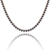 Tennis Necklace with Alexandrite Stones (June Birthstones) in 18K Gold (1.75 mm - 4.0 mm)