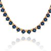 Tennis Necklace with Alexandrite Stones (June Birthstones) in 14K Gold (1.75 mm - 4.0 mm)