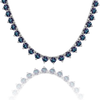 Tennis Necklace with Alexandrite Stones (June Birthstones) in 14K Gold (1.75 mm - 4.0 mm)