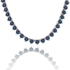 Tennis Necklace with Alexandrite Stones (June Birthstones) in 14K Gold (1.75 mm - 4.0 mm)