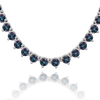 Tennis Necklace with Alexandrite Stones (June Birthstones) in 14K Gold (1.75 mm - 4.0 mm)