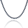 Tennis Necklace with Alexandrite Stones (June Birthstones) in 14K Gold (1.75 mm - 4.0 mm)