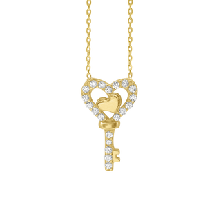 Key Necklace in Sterling Silver (20 x 11 mm)