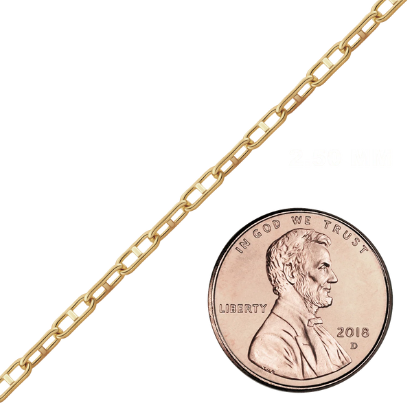 Bulk / Spooled Anchor Chain in 14K Gold-Filled (2.00 mm - 2.50 mm)