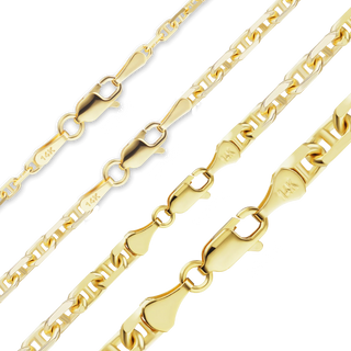 Arthur Ave. Anchor Anklet in 14K Yellow Gold