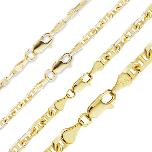 Arthur Ave. Anchor Necklace in 14K Yellow Gold