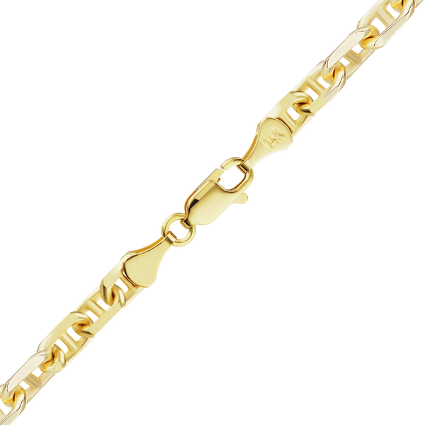 Arthur Ave. Anchor Anklet in 14K Yellow Gold
