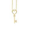 Heart Key Necklace in Sterling Silver (25 x 9 mm)