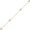 Bulk / Spooled Diamond by the Yard Cable Chain in 14K Yellow Gold (Diamond Bezel: Every 1.5")