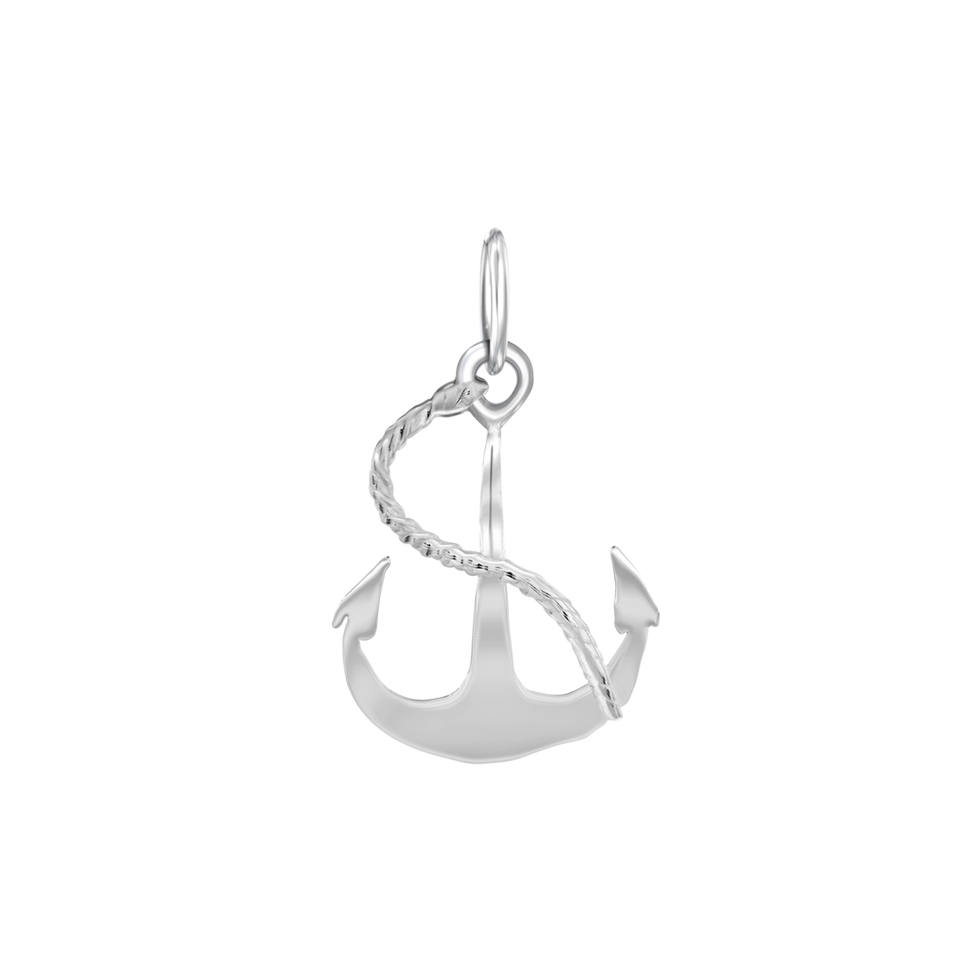 Anchor with Rope Charm (16 x 17mm)