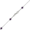 Finished Diamond by the Yard Cable Chain Necklace in 14K White Gold with Alexandrite Stones