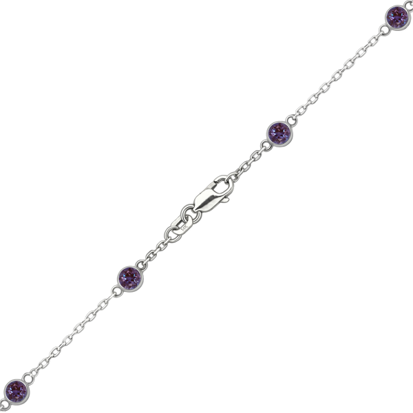 Bulk / Spooled Diamond by the Yard Cable Chain in 14K White Gold (Diamond Bezel: Every 1.5")