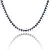 Tennis Necklace with Alexandrite Stones (June Birthstones) in 18K Gold (1.75 mm - 4.0 mm)