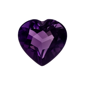 Heart AAA Natural Amethyst - February Birthstones