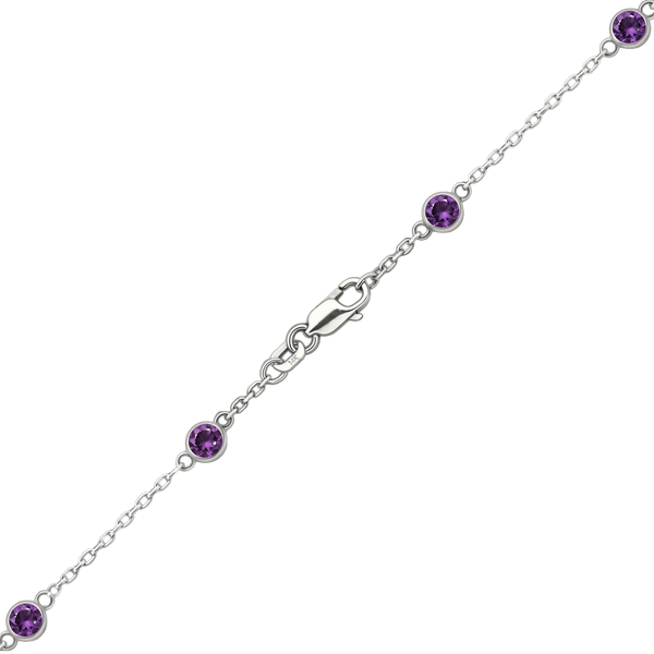 Bulk / Spooled Diamond by the Yard Cable Chain in 14K White Gold (Diamond Bezel: Every 1.5")