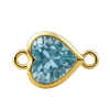 Diamond or Gemstone Heart Bezel Bracelet/Necklace Charm in 14K Yellow Gold