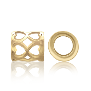 ITI NYC Fancy Beads in Sterling Silver 18K Yellow Gold Finish (7.0 x 7.6 mm)