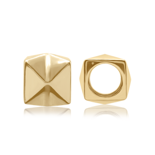 ITI NYC Fancy Pointed Beads in 14K Yellow Gold (7.4 x 6.5 mm)