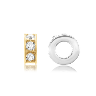 ITI NYC Diamond Roundel Beads in 14K Yellow Gold (6 mm)