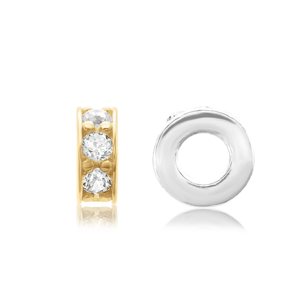 ITI NYC Diamond Roundel Beads in 14K Yellow Gold (6 mm)