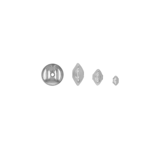 ITI NYC Saucer Beads in Sterling Silver (3.85 mm - 8.5 mm)