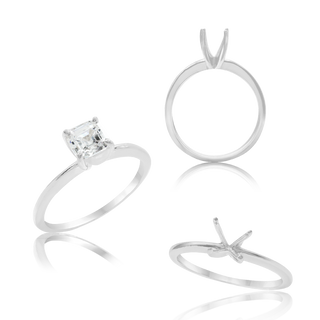 ITI NYC Cushion 4 Prong High TIF Style Solitaire