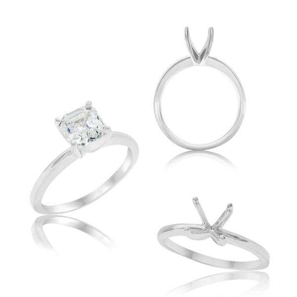 ITI NYC Cushion 4 Prong High TIF Style Solitaire