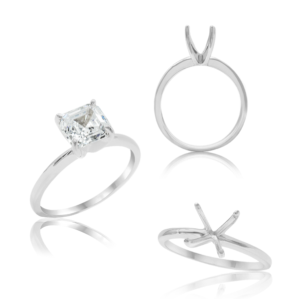 ITI NYC Cushion 4 Prong High TIF Style Solitaire