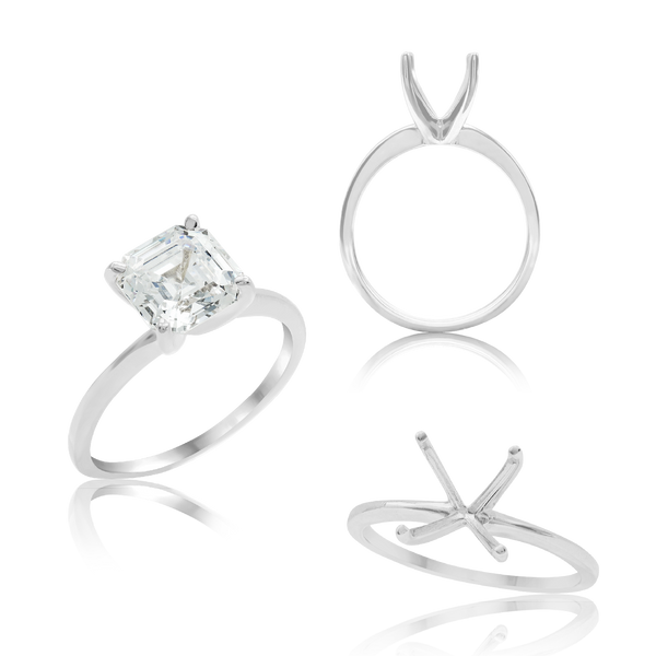 ITI NYC Cushion 4 Prong High TIF Style Solitaire