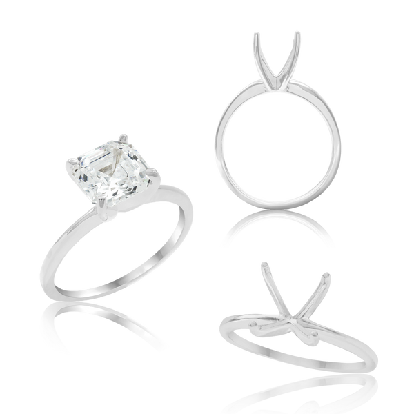 ITI NYC Cushion 4 Prong High TIF Style Solitaire