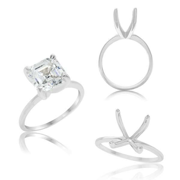 ITI NYC Cushion 4 Prong High TIF Style Solitaire