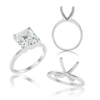 ITI NYC Cushion 4 Prong High TIF Style Solitaire