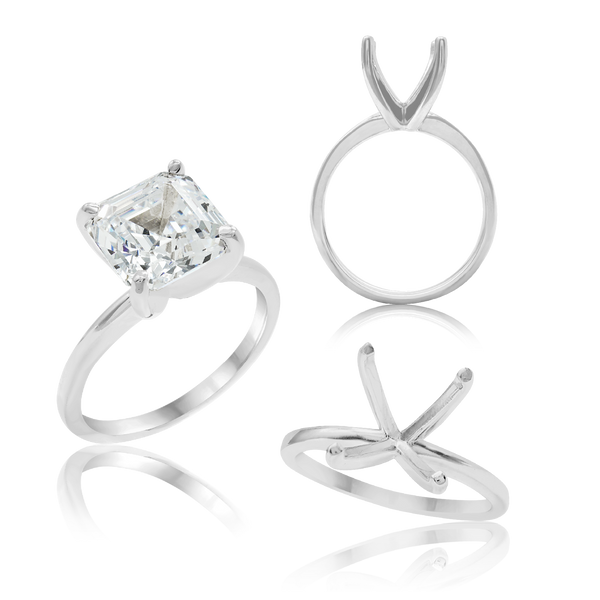 ITI NYC Cushion 4 Prong High TIF Style Solitaire