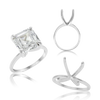ITI NYC Cushion 4 Prong High TIF Style Solitaire
