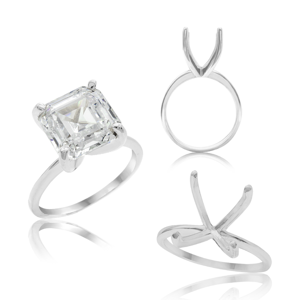 ITI NYC Cushion 4 Prong High TIF Style Solitaire