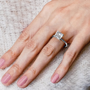 ITI NYC Cushion 4 Prong High TIF Style Solitaire