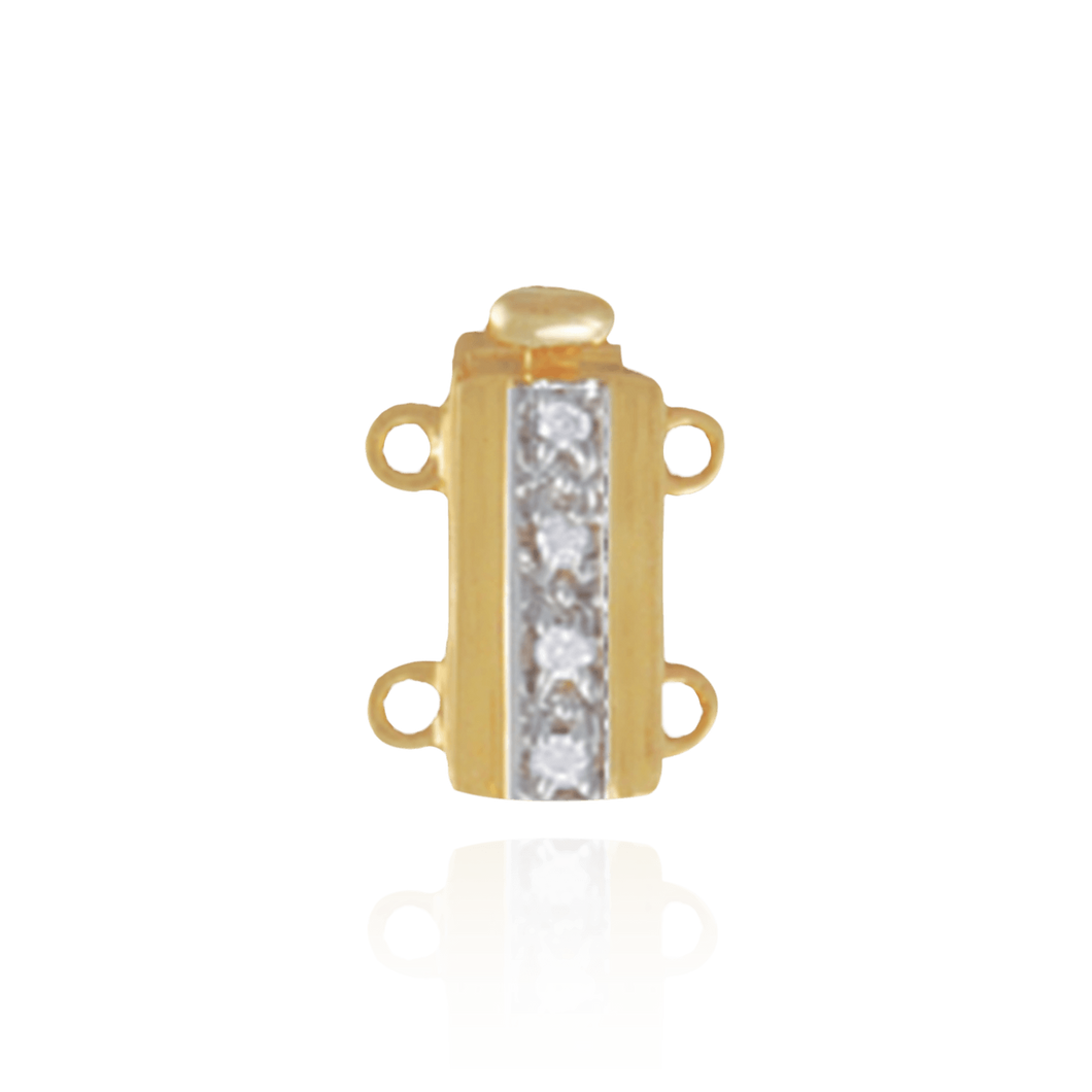 ITI NYC Gold Bayonet Pearl Clasps with Diamonds (12mm-18mm)