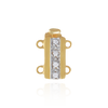 ITI NYC Gold Bayonet Pearl Clasps with Diamonds (12 mm - 18 mm)