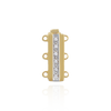 ITI NYC Gold Bayonet Pearl Clasps with Diamonds (12 mm - 18 mm)