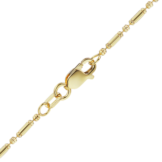 Atlantic Ave. Alternating Bead Anklet in 14K Yellow Gold