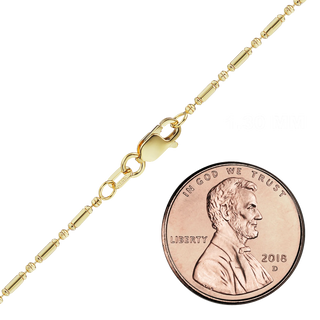 Atlantic Ave. Alternating Bead Necklace in 14K Yellow Gold