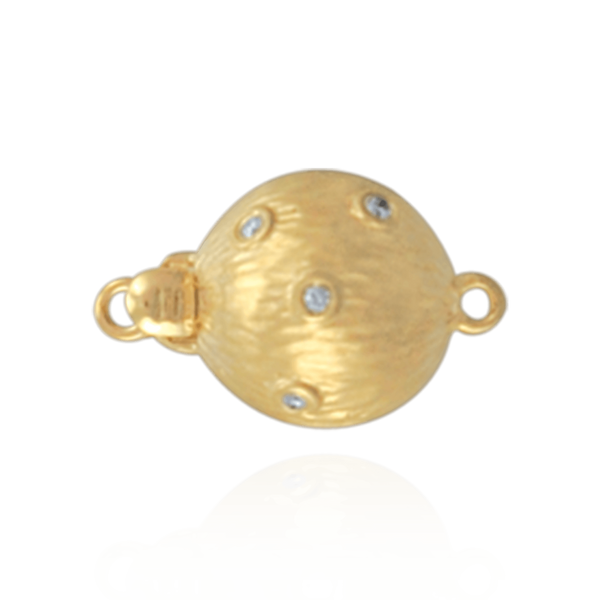 ITI NYC Bead Pearl Clasps with Diamonds (9 mm-12 mm)