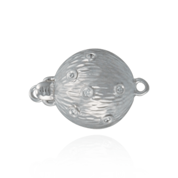 ITI NYC Bead Pearl Clasps with Diamonds (9 mm-12 mm)