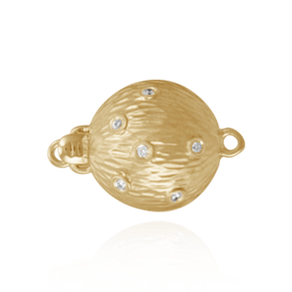 ITI NYC Bead Pearl Clasps with Diamonds (9 mm-12 mm)