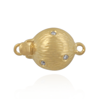 ITI NYC Bead Pearl Clasps with Diamonds (9 mm-12 mm)