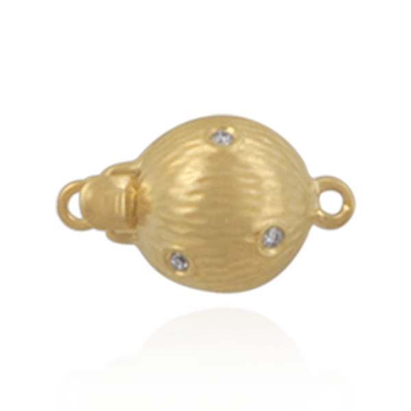 ITI NYC Bead Pearl Clasps with Diamonds (9 mm-12 mm)