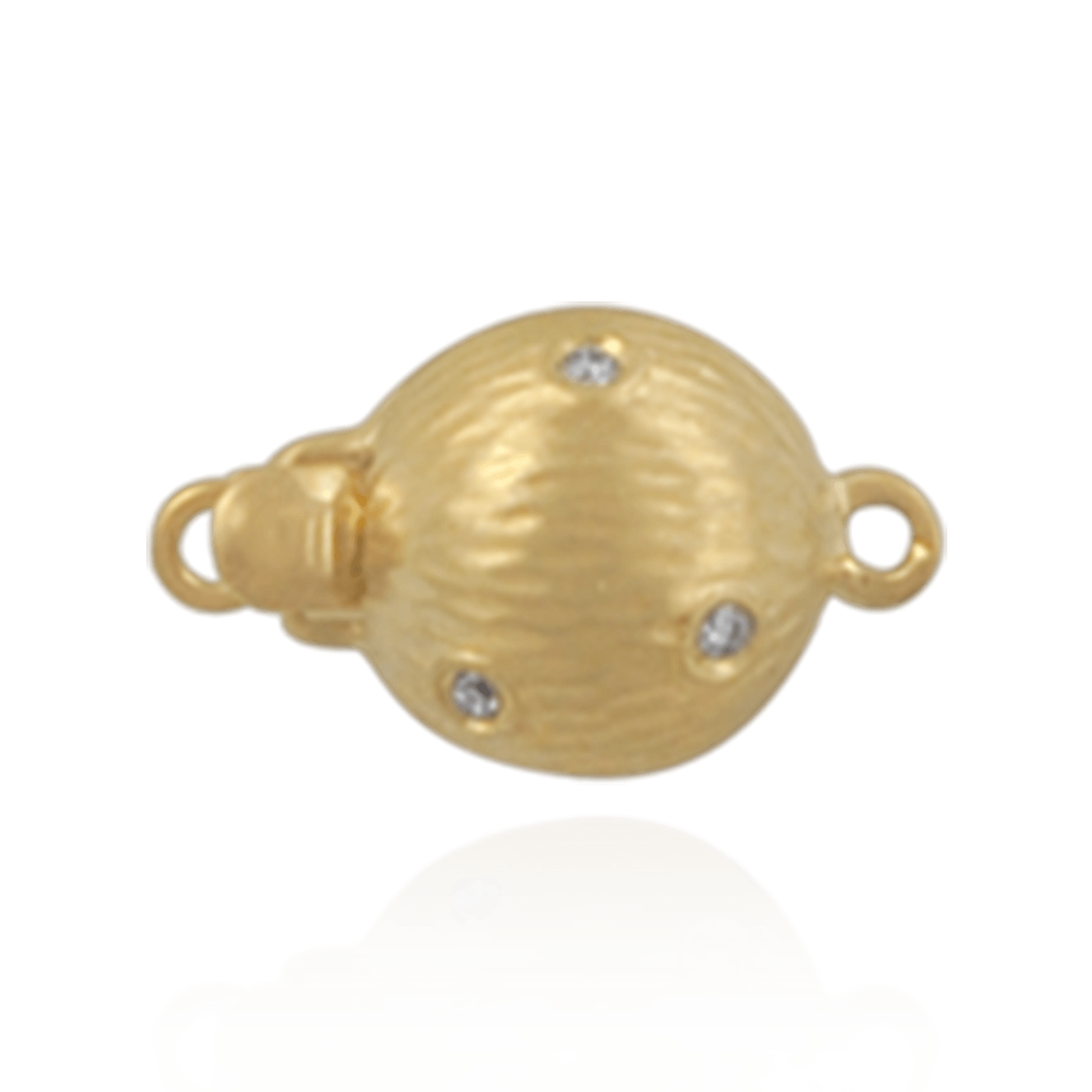 ITI NYC Bead Pearl Clasps with Diamonds (9 mm-12 mm)