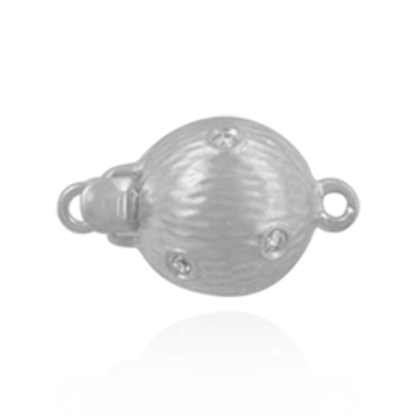 ITI NYC Bead Pearl Clasps with Diamonds (9 mm-12 mm)